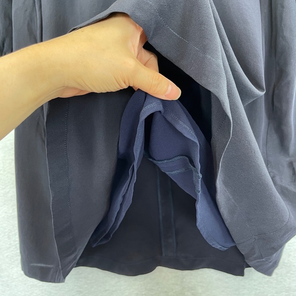 Rungolee Charlotte Dress Long Sleeve Silky V Neck Navy Size M - Picture 6 of 12